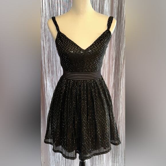 City Studio Dress Black and Silver Size 3 - Picture 1 of 2